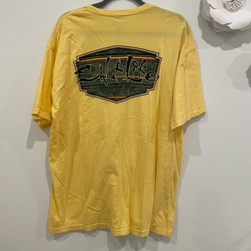 Mens Yellow Salt Life T Shirt - Picture 2 of 3